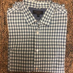 Banana Republic Size Medium Blue and Green Striped